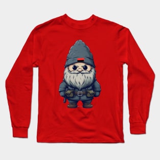 Military Gnome Ukrainian Freedom Fighter style Long Sleeve T-Shirt